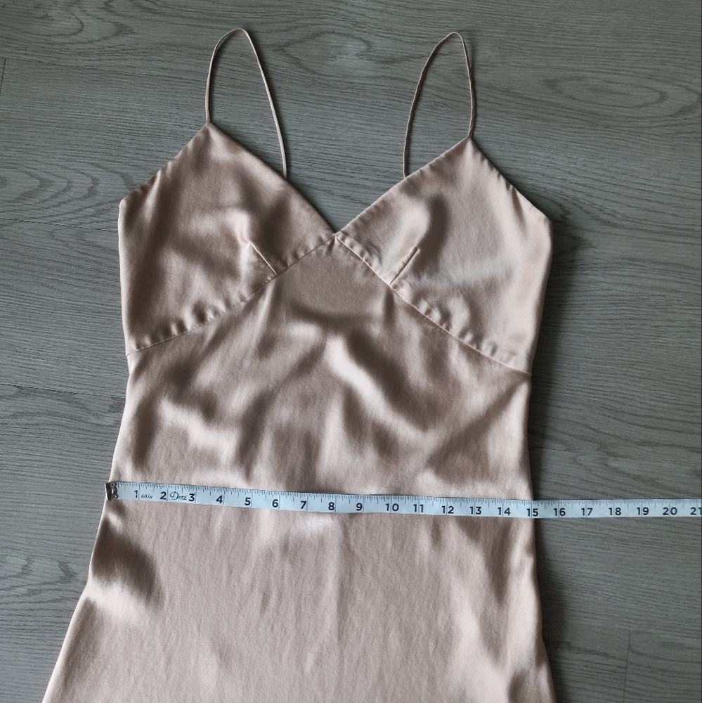 Silk Mason 100% Mulberry Silk Slip Midi Dress Desert Rose L - Picture 10 of 16